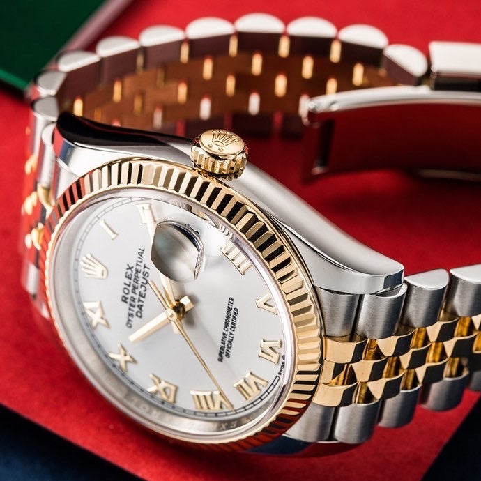 Automatic Watch for Men Replica DateJust Silver Rosegold  Dial 100513