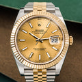 Automatic Watch for Men Replica DateJust  Gold Black Dial 40mm R061206