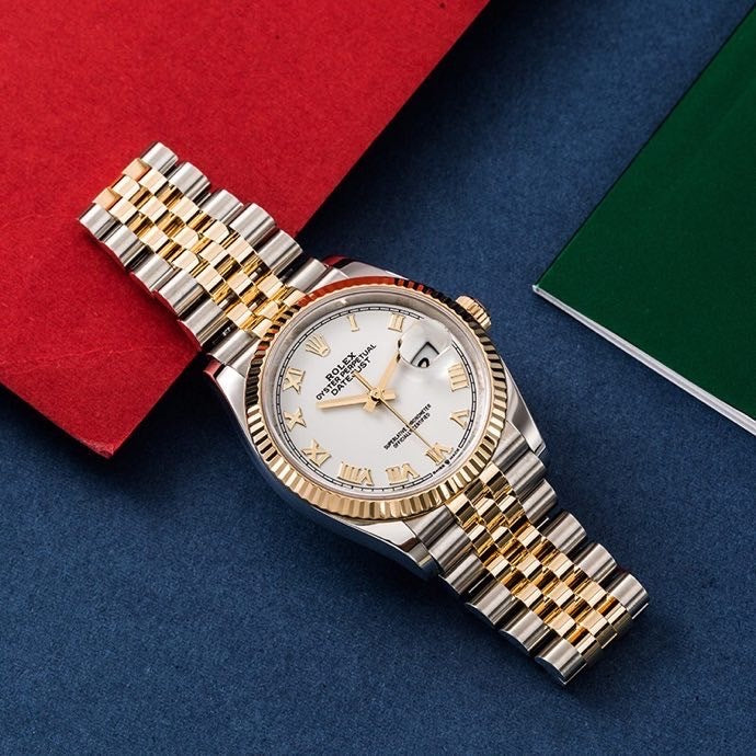 Automatic Watch for Men Replica DateJust Silver Rosegold  Dial 100513