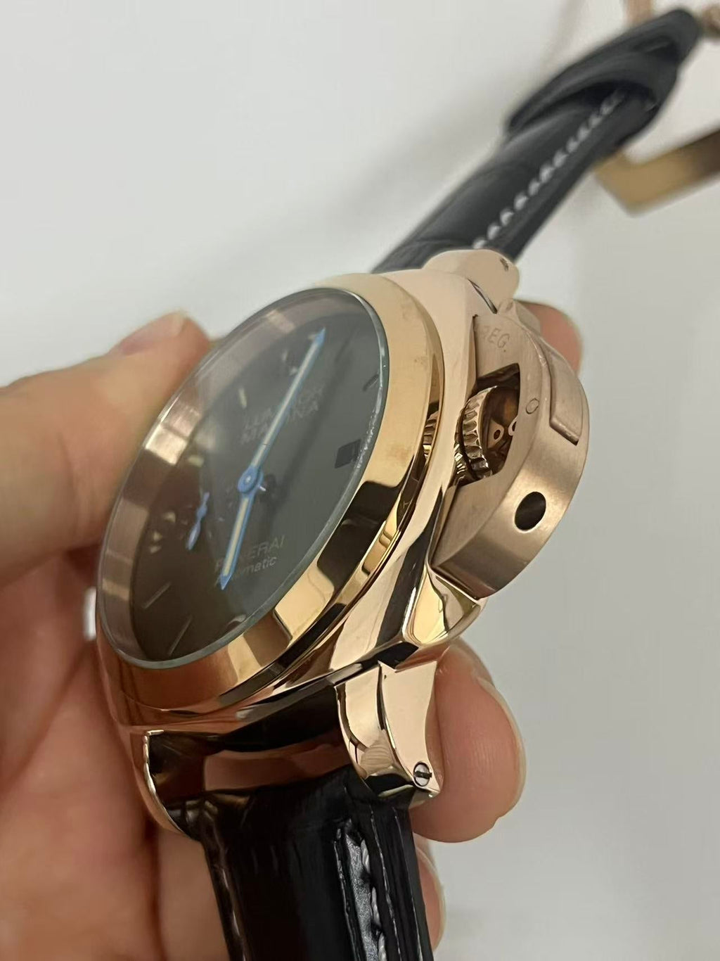 904l LUMINOR Stainless Steel Automatic Mechanical Watch Leather Strap Mens Watches 45MM
