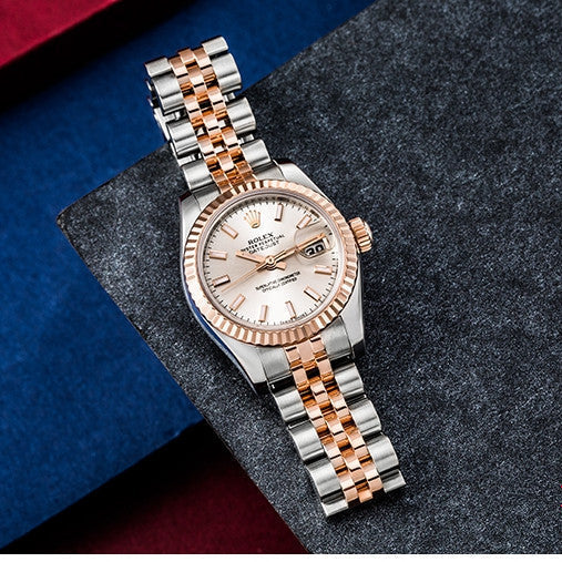Automatic 31mm Women Watch Replica Datejust Silverrose Belt 061307