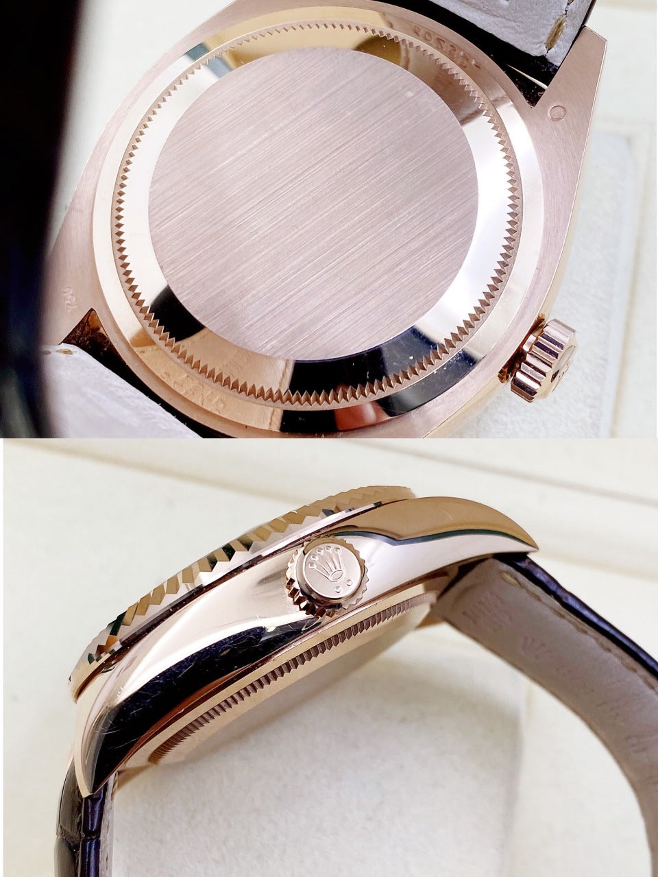 Automatic Watch for Men Replica Sky Dweller Goldwhite Dial Rubber Belt 40mm R061209