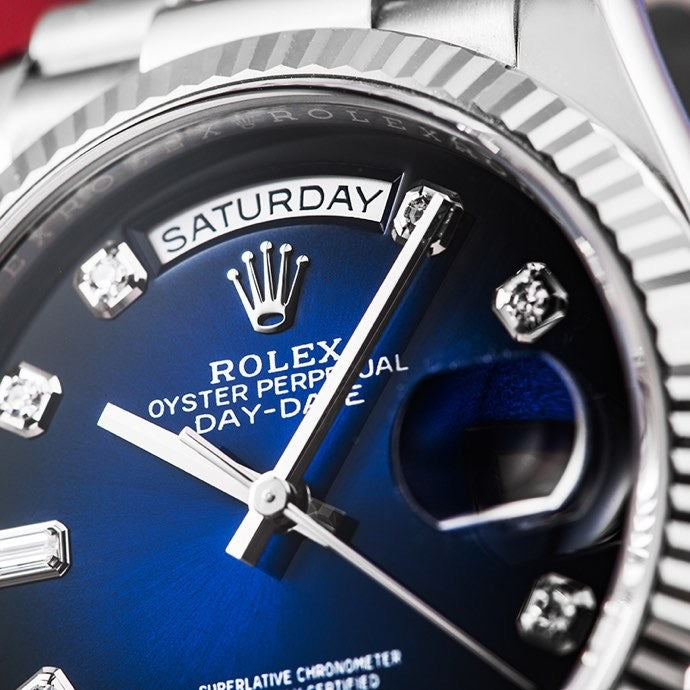 40mm Automatic Watch Replica Daydate Silver Blue 061311