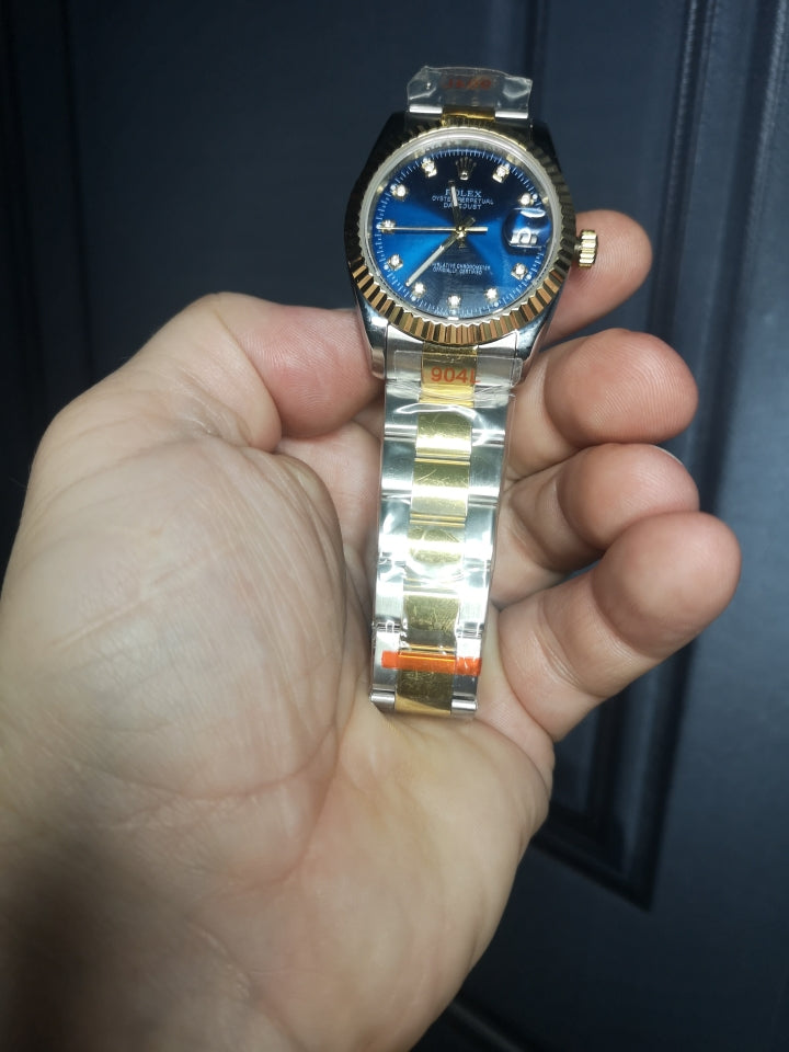 Automatic Watch for Men Replica DateJust 36mm Blue Diamond Dial 100506