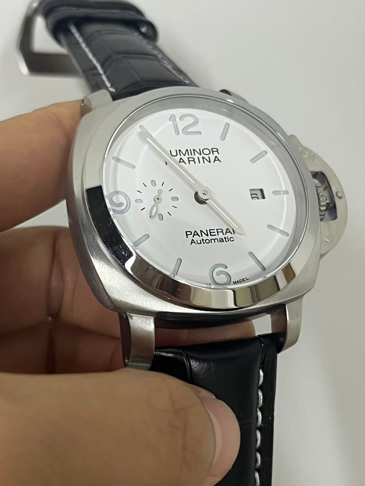 904l LUMINOR Stainless Steel Automatic Mechanical Watch Leather Strap Mens Watches 45MM