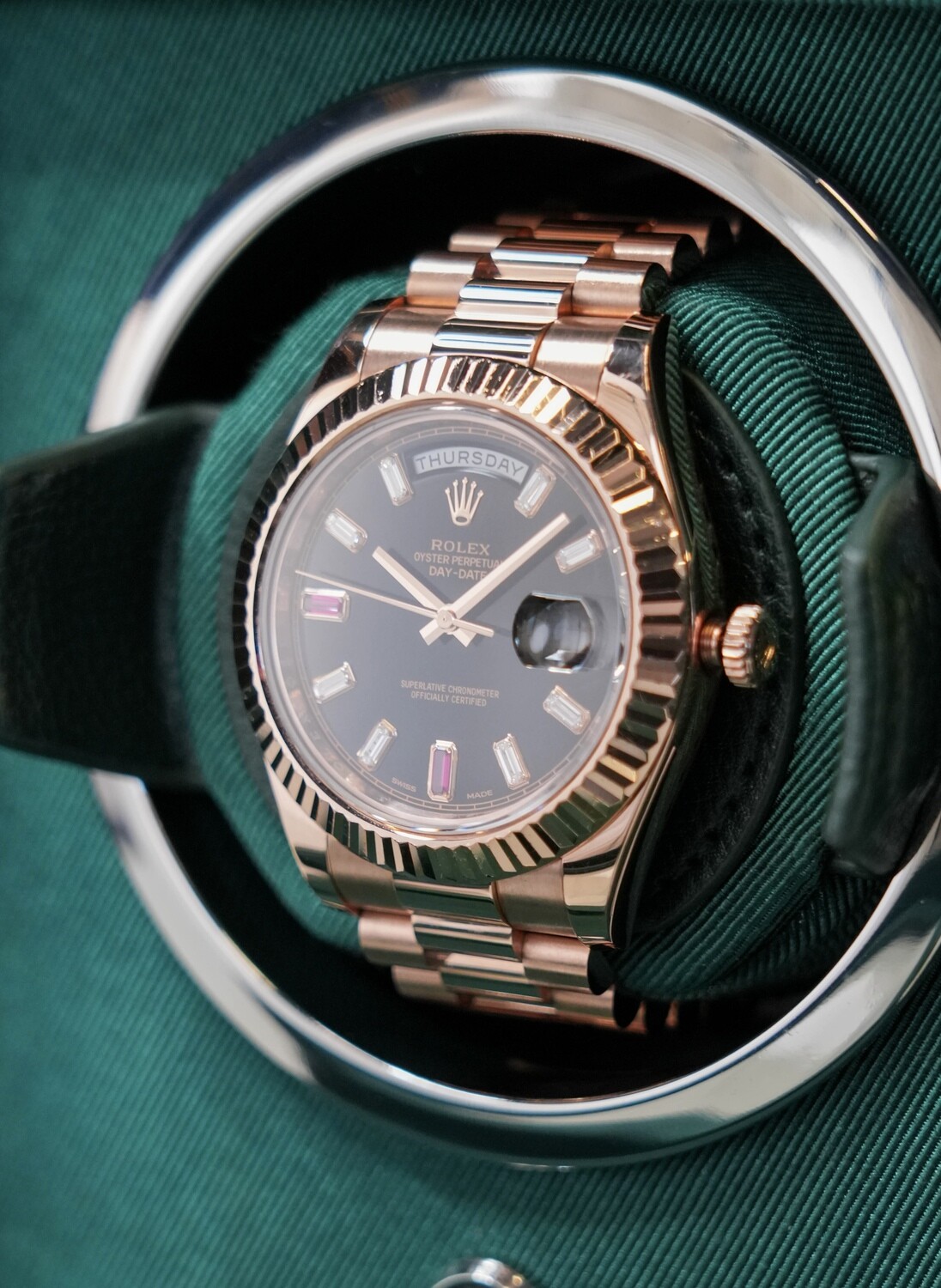 40mm Automatic Watch Replica Daydate Rosegold Belt 061315