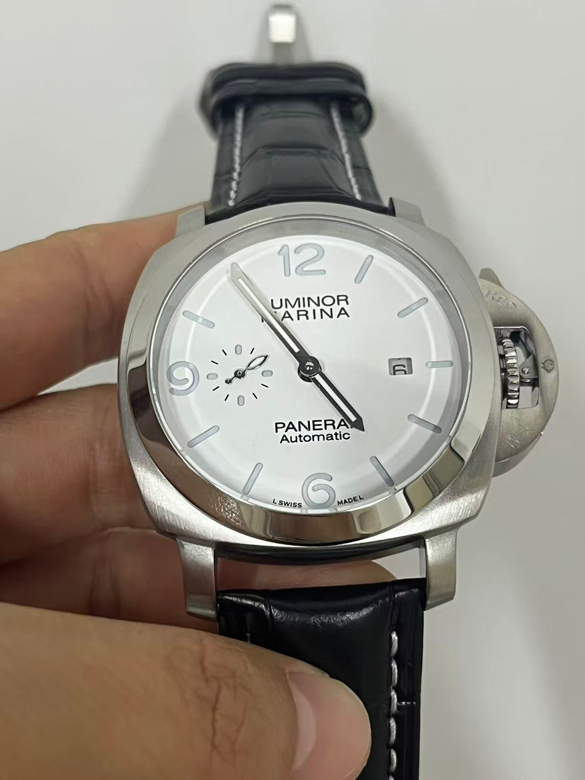 904l LUMINOR Stainless Steel Automatic Mechanical Watch Leather Strap Mens Watches 45MM