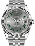 Automatic Watch for Men Replica DateJust Silver Green Dial 100514