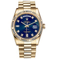 40mm Automatic Watch Replica Daydate Gold Blue 061312