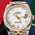 Automatic Watch for Men Replica DateJust Silver Rosegold  Dial 100513