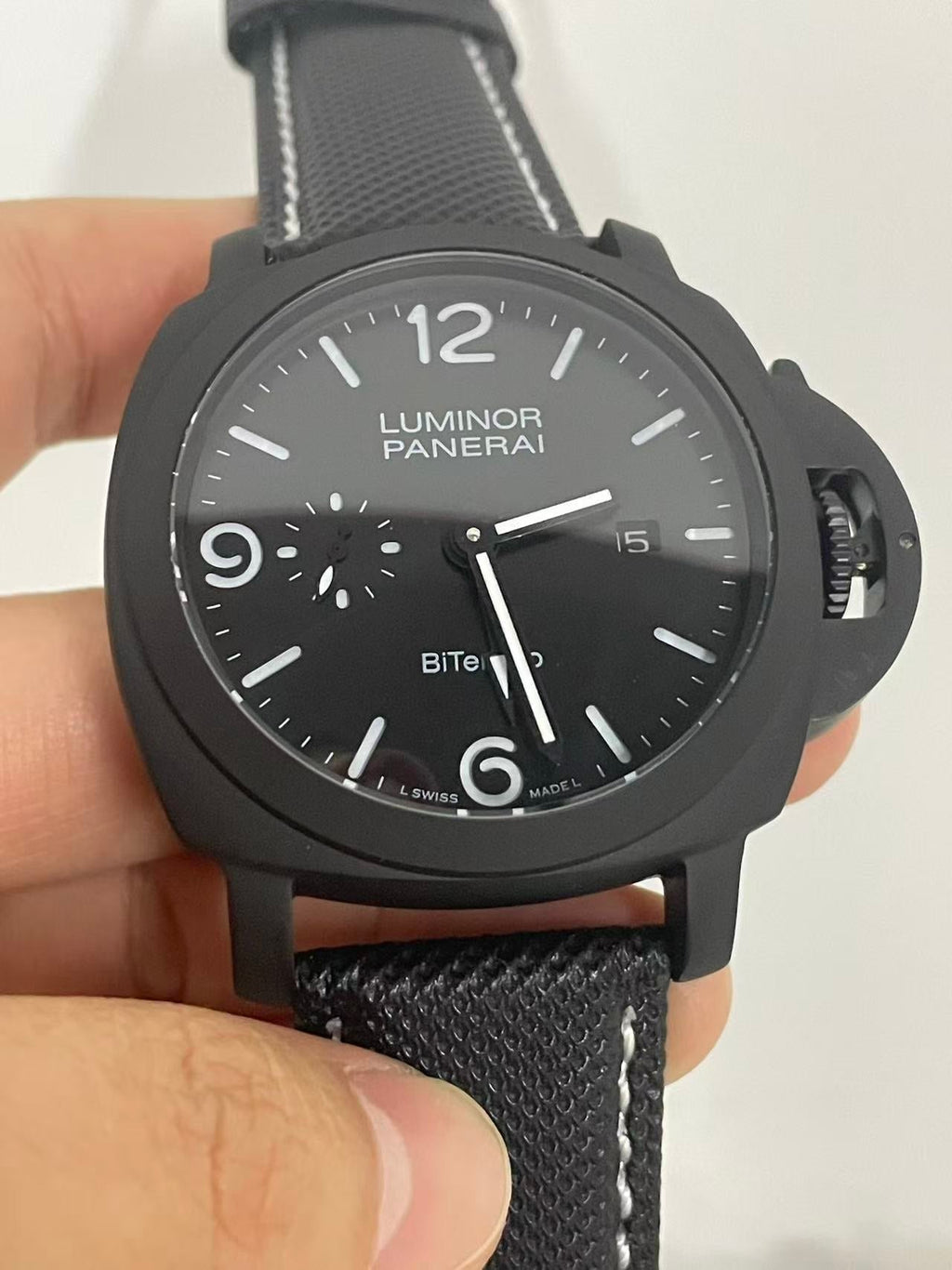 904l LUMINOR Stainless Steel Automatic Mechanical Watch Leather Strap Mens Watches 45MM