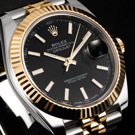 Automatic Watch for Men Replica DateJust  Gold Black Dial 40mm R061206